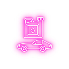 Oil can car repair neon icon