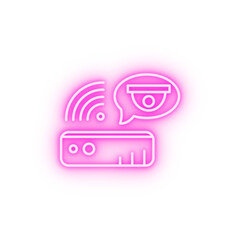Echo dot camera neon icon