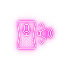 Echo dot sound neon icon