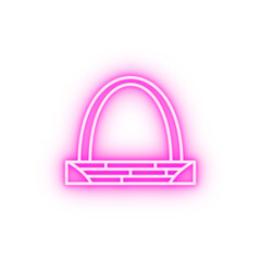 USA gateway arch neon icon