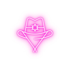 USA hat American police neon icon