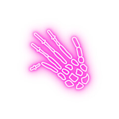 Obraz premium Fingers fracture bones neon icon