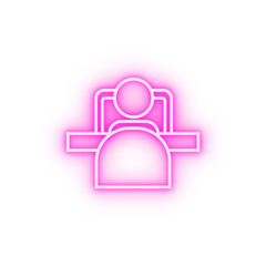 Man social addict neon icon