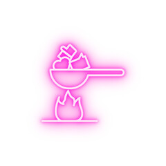 Obraz premium Social network addiction neon icon