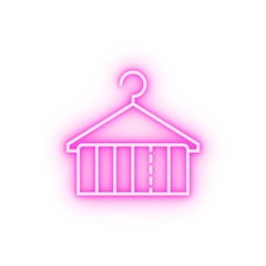 Hanger cloth neon icon