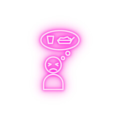 hunger food need neon icon