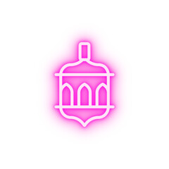 Fototapeta premium Lantern Ramadan neon icon