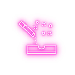 Ashtray cigarette neon icon