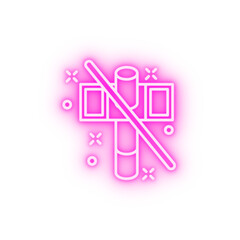 No smoking nicotine neon icon