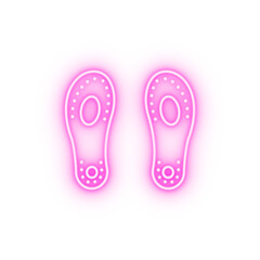 Fototapeta premium Foot insoles shoes neon icon