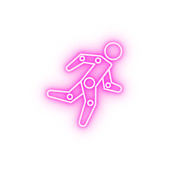 Mechanical prosthesis neon icon