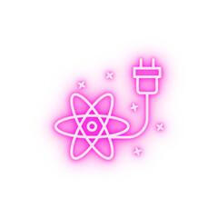Atoms science electron neon icon
