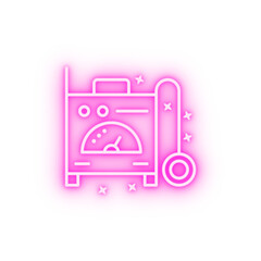 Dosimeter nuclear machine neon icon