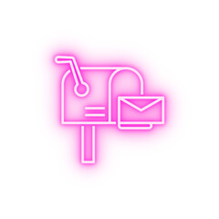 Mailbox neon icon