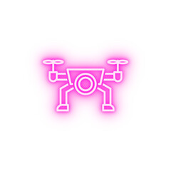 Drone neon icon
