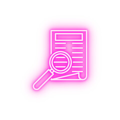 Newspaper neon icon