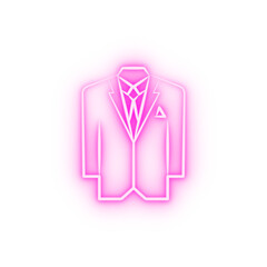 gang criminal costume neon icon