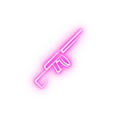 bullet gang criminal gun neon icon