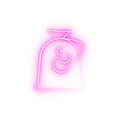 bag bank gang criminal neon icon