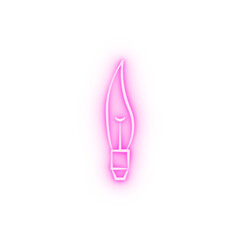 Light bulb neon icon