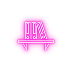 Binders neon icon