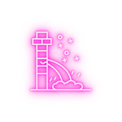 Leak pipe improvement neon icon