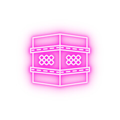 Islam shrine 2 colored line neon icon