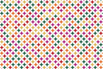 Colorful star background of the oriental traditional pattern