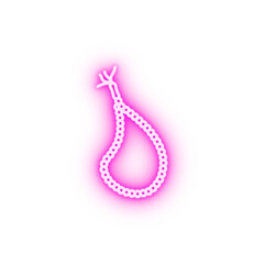 Islam muslim tasbih 2 colored line neon icon