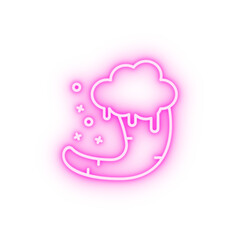 Horn mead history neon icon