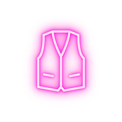 Vest neon icon