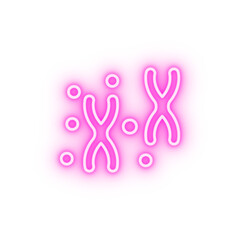DNA chromosome neon icon