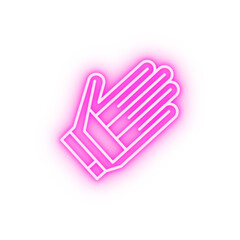 Gadget glove neon icon