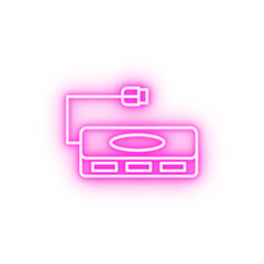 Gadget usb hub neon icon