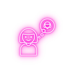 Avatar girl friends neon icon