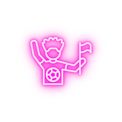 Fans football neon icon