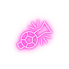 Pipe football neon icon