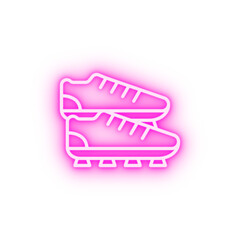 Cleats football neon icon