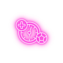 Time football neon icon