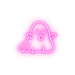 Ghost fairy tale neon icon