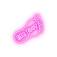 Bigfoot fairy tale neon icon