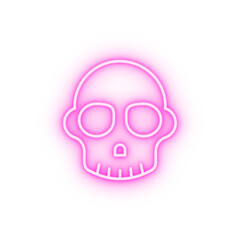Skull fairy tale neon icon
