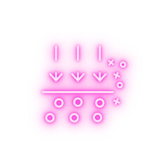 Drop textile clothes laundry neon icon