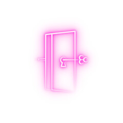 the way to knowledge 2 colored line neon icon