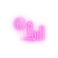 science research 2 colored line neon icon
