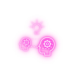 innovation 2 colored line neon icon