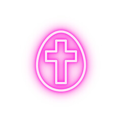 Egg Easter neon icon