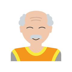 Grandfather, old colored icon. Simple colored element illustration. Grandfather, old concept symbol design from family set. Can be used for web and mobile