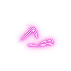 pick tool neon icon