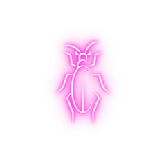 desert insect beetle neon icon